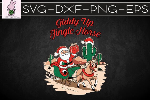Giddy Up Jingle Horse Merry Xmas SVG: Crafts & Graphics