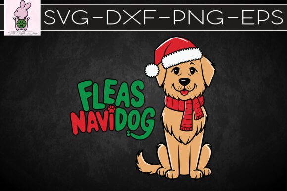 Golden Retriever Funny Fleas Navidog SVG: Graphics for Crafts & Campaigns