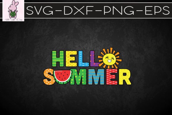 Hello Summer Cute Sun Summer Vibes SVG: Graphics for Crafts