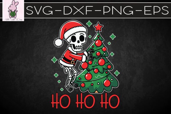 HoHoHo Skeleton Merry Christmas SVG: Graphics for Crafts