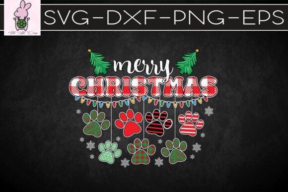 Merry Christmas Paws Christmas SVG: Crafts & Graphics
