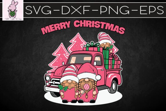 Merry Pink Christmas Gnomies SVG