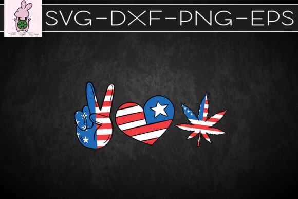 Peace Love America Memorial Day SVG Graphics