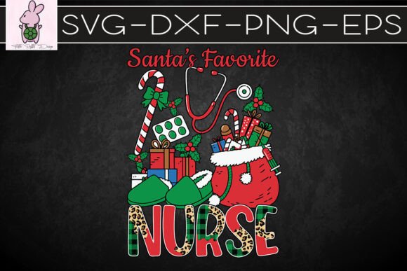 Santa’s Favorite Nurse Merry Xmas SVG: Graphics & Crafts