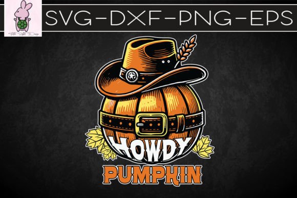 Western Halloween Howdy Pumpkin SVG: Crafts & Graphics